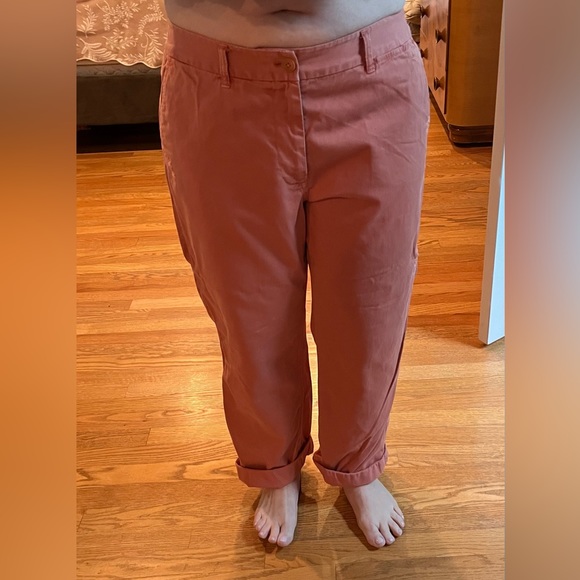 J crew women’s coral distressed chinos size 12.  Worn once. - Picture 3 of 10